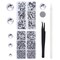 MEIBITE 6796PCS Clear Hotfix Rhinestones Crystal Stones Glass for Fabric Clothes Shirts Sparkly Flat Back Round with Tweezers and Picking Pen (SS6~SS30 Set)